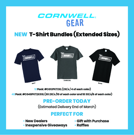 Picture of Extended Size Tshirt Bundle Pack - CG12PKT2XL / CG48PKT2X3XL